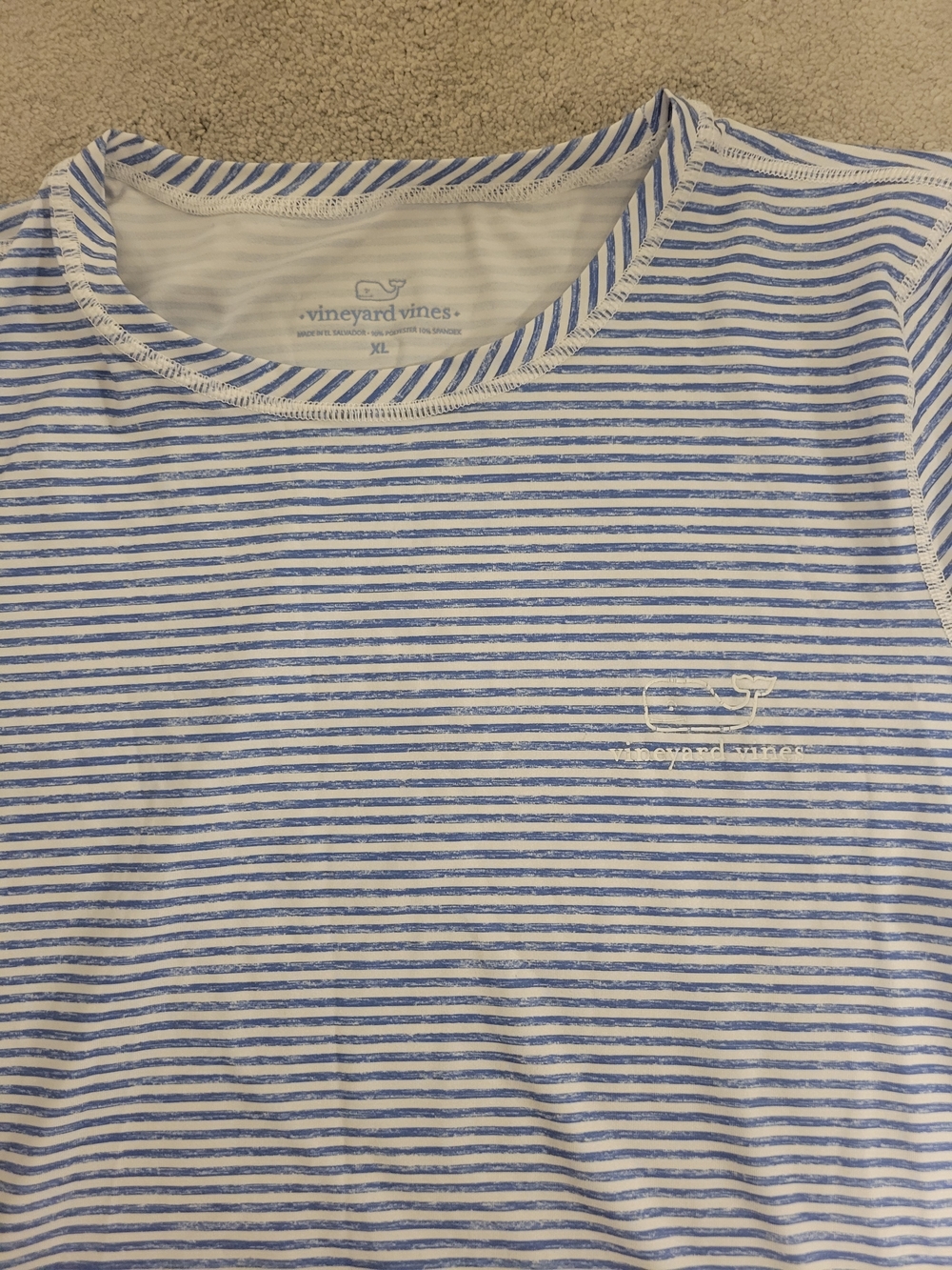 Vineyard Vines Blue & White Striped Tee